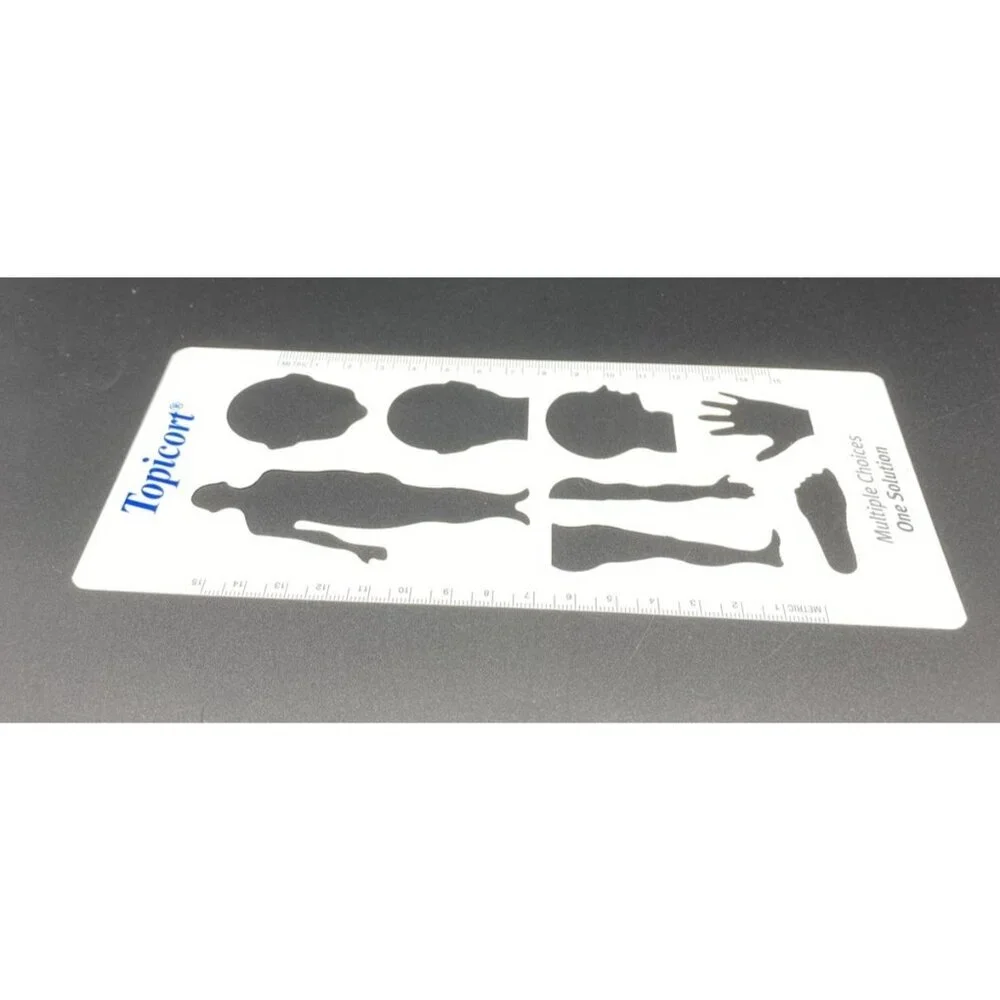 Vintage Pharmeceutical Drug Rep Topicort Ruler Anatomical w/Charts Plastic Retro